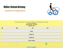 Tablet Screenshot of millerrehabdriving.com